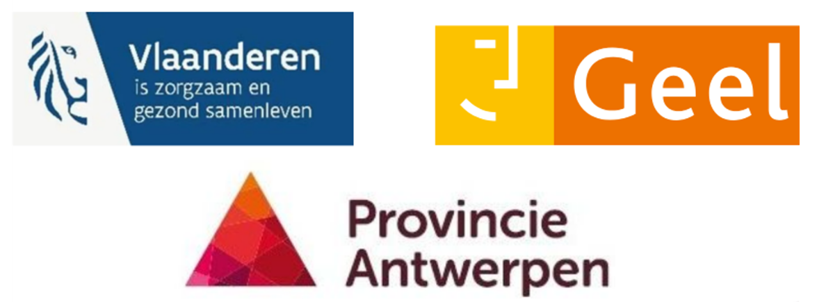 Logo's van Vlaanderen, Stad Geel en Provincie Antwerpen
