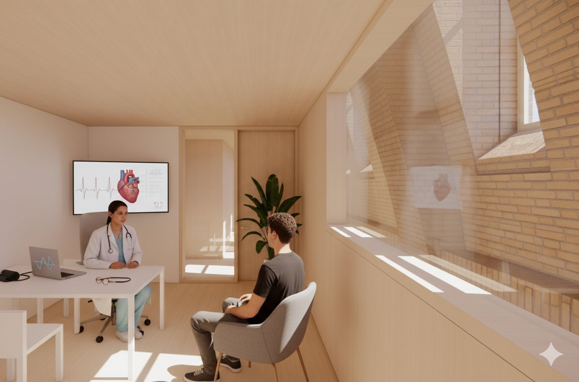 Specialist in gesprek met patiënt in een consultatiekabinet